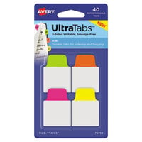 Avery® 74759 Ultra Tabs 1 inch x 1 1/2 inch Assorted Neon Color Repositionable Tab - 40/Pack
