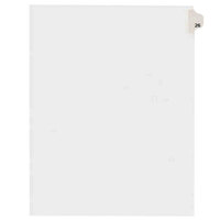 Avery 1026 Individual Legal Exhibit #26 Side Tab Divider - 25/Pack