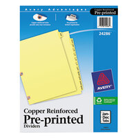 Avery® 24286 Pre-Printed 12-Tab Monthly Dividers with Copper Reinforcements