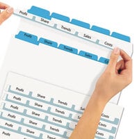 Avery® 11410 Index Maker 5-Tab Blue Divider Set with Clear Label Strips - 5/Pack