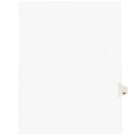 Avery 1043 Individual Legal Exhibit #43 Side Tab Divider - 25/Pack