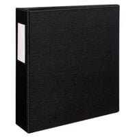 Avery 8702 Black Durable Non-View Binder with 3 inch Non-Locking One Touch EZD Rings and Spine Label Holder