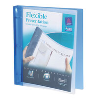 Avery 17675 Blue Flexi-View Binder with 1 inch Round Rings