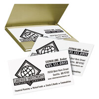 Avery 5870 2 inch x 3 1/2 inch Uncoated White Clean Edge Business Cards - 2000/Pack