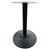 Art Marble Furniture Z14-22D 21 1/2 inch Round Black Cast Iron Standard Height Table Base