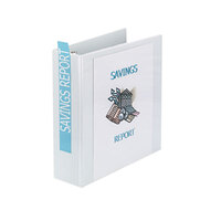 Avery® 19751 White Economy Showcase View Binder with 3 inch Round Rings