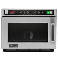 Amana HDC1815 Heavy-Duty Stainless Steel Commercial Microwave with Push Button Controls - 208/240V, 1800W
