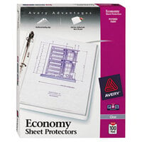 Avery® 75091 8 1/2 inch x 11 inch Clear Economy Weight Top-Load Sheet Protector, Letter - 100/Box