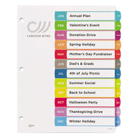 Avery® 11847 12-Tab Jan.-Dec. Multi-Color Customizable Table of Contents Dividers