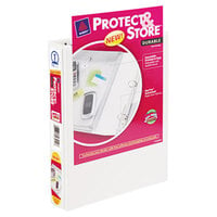 Avery 23011 White Protect and Store Mini Durable View Binder with 1 inch Round Rings