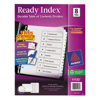 Avery 11132 Ready Index 8-Tab White Table of Contents Dividers