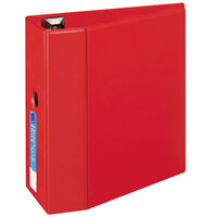Avery 79586 Red Heavy-Duty Non-View Binder with 5 inch Locking One Touch EZD Rings