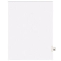 Avery 1020 Individual Legal Exhibit #20 Side Tab Divider - 25/Pack