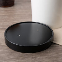 Choice 32 oz. Black Paper Soup / Hot Food Cup Vented Lid - 50/Pack