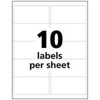 Avery® 60505 UltraDuty 2 inch x 4 inch GHS Chemical Labels for Laser Printers - 500/Box