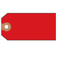 Avery® 12345 4 3/4 inch x 2 3/8 inch Red Paper Unstrung Shipping Tag - 1000/Box