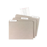 Avery® 2181 Mini-Sheets 2/3 inch x 3 7/16 inch White 1/3 Cut File Folder Labels - 300/Pack