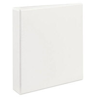 Avery 9401 White Durable View Binder with 1 1/2 inch Non-Locking One Touch EZD Rings