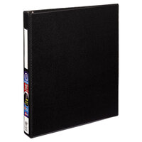 Avery 27256 Black Durable Non-View Binder with 1 inch Slant Rings and Spine Label Holder