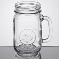 Libbey 97085 16 oz. County Fair Drinking Jar / Mason Jar with Handle - 12/Case
