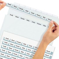 Avery® 12450 Index Maker 8-Tab 3-Hole Punched Plastic Clear Label Dividers - 5/Pack