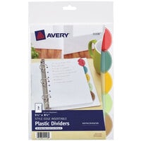 Avery® Style Edge Translucent Plastic 5-Tab Multi-Color Mini Insertable Dividers