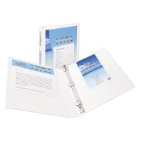 Avery 19601 White Economy Showcase View Binder with 1 inch Round Rings