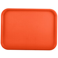 Vollrath 86124 14" x 18" Orange Plastic Fast Food Tray - 12/Case