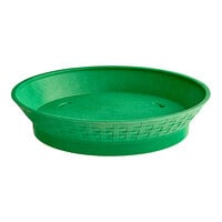 Choice 12" Round Green Plastic Diner Platter with Base - 12/Pack