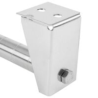 Metro 13PDFS Super Erecta Stainless Steel Post-Type Wall Mount 13 7/8 inch Post with Brackets