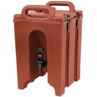 Cambro 100LCD402 Camtainers® 1.5 Gallon Brick Red Insulated Beverage Dispenser
