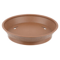Choice 9 inch Round Brown Plastic Diner Platter with Base - 12/Pack