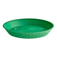Choice 12" Round Green Plastic Diner Platter - 12/Pack