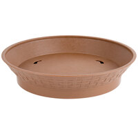 Choice 12 inch Round Brown Plastic Diner Platter with Base   - 12/Pack