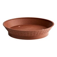 Choice 12" Round Brown Plastic Diner Platter with Base   - 12/Pack