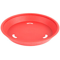 Choice 9" Round Red Plastic Diner Platter - 12/Pack
