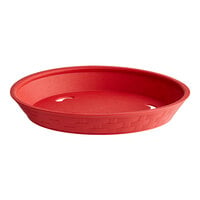 Choice 9" Round Red Plastic Diner Platter - 12/Pack