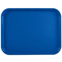 Vollrath 86107 10" x 14" Royal Blue Plastic Fast Food Tray - 24/Case