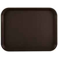 Vollrath 86101 10" x 14" Brown Plastic Fast Food Tray - 24/Case