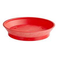 Choice 9" Round Red Plastic Diner Platter with Base - 12/Pack