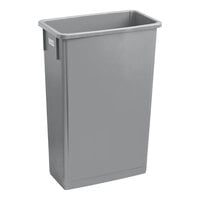 Lavex 23 Gallon Gray Slim Rectangular Trash Can