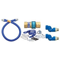 Dormont 16100BPQ2SR72 SnapFast® 72 inch Gas Connector Kit with Double Swivel MAX® and Restraining Cable - 1 inch Diameter