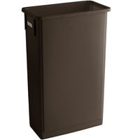 Lavex 23 Gallon Brown Slim Rectangular Trash Can