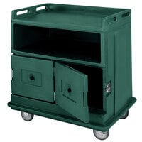 Cambro MDC24F192 Granite Green Beverage Service Cart with 2 Doors - 44 1/2 inch x 30 inch x 44 inch