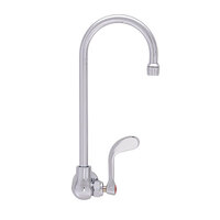 Fisher 73395 Backsplash Mounted Faucet with 6 inch Rigid Gooseneck Nozzle, 0.35 GPM PCA Spray Aerator, and Wrist Handle