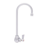 Fisher 73385 Wall Mounted Faucet with 6" Rigid Gooseneck Nozzle, 0.35 GPM PCA Spray Aerator, and Lever Handle