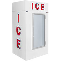 Leer 40AG 51" Indoor Auto Defrost Ice Merchandiser with Straight Front and Glass Door