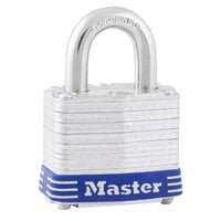 Master Lock 3D 1 9/16" Silver / Blue Four-Pin Steel Tumbler Lock