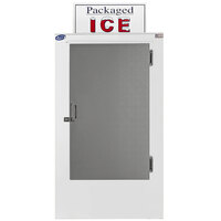 Leer 30CS 36 inch Outdoor Cold Wall Ice Merchandiser with Straight Front and Stainless Steel Door