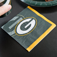 Creative Converting 659512 Green Bay Packers 2-Ply Beverage Napkin - 192/Case